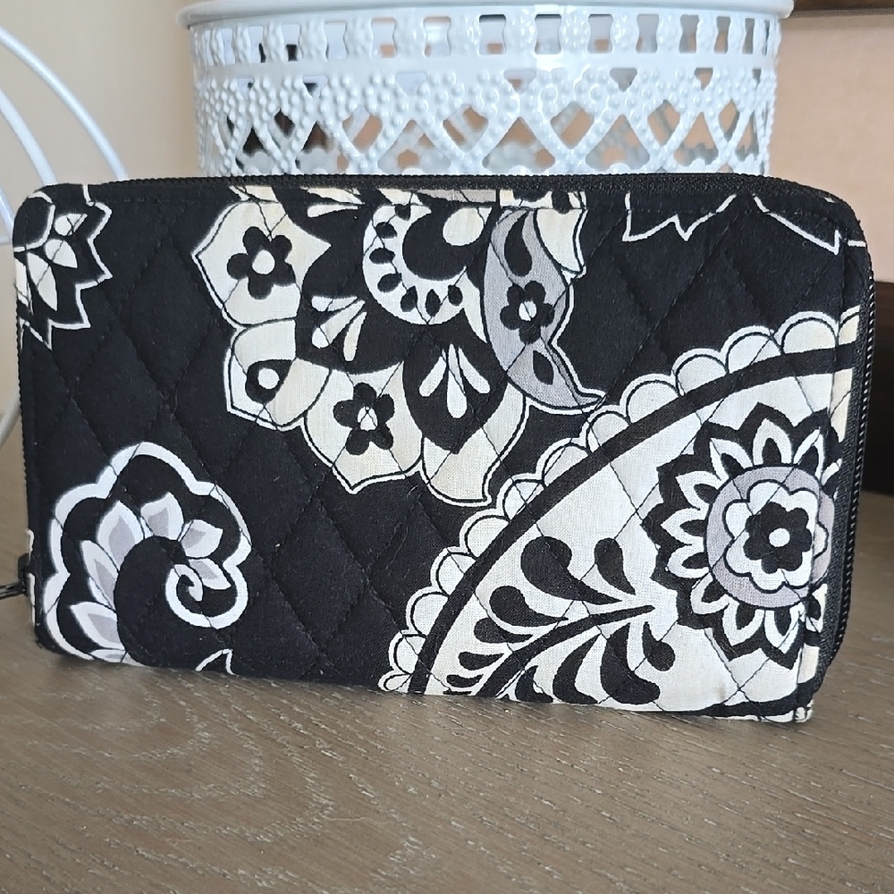 Vera Bradley Floral Black and White Women's Wallet